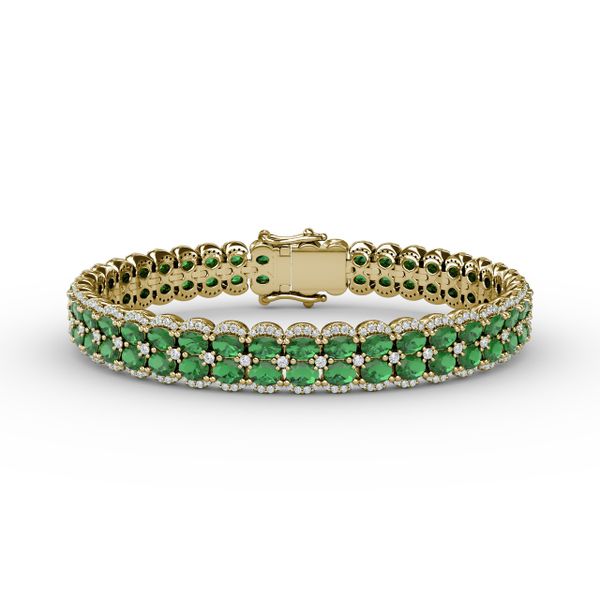 Double Oval Emerald and Diamond Bracelet Selman's Jewelers-Gemologist McComb, MS