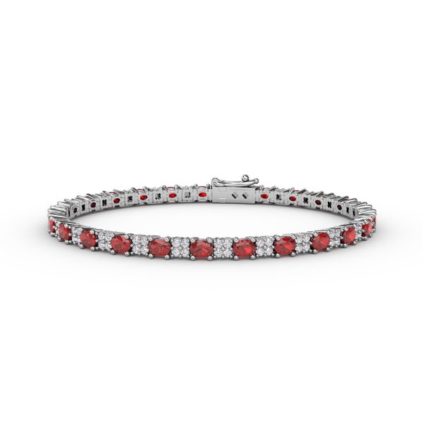 Alternating Ruby and Diamond Bracelet Gaines Jewelry Flint, MI