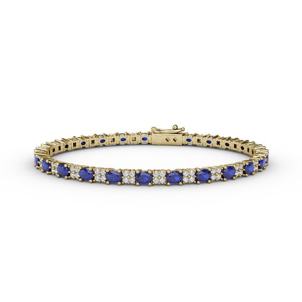 Alternating Sapphire and Diamond Bracelet Graham Jewelers Wayzata, MN
