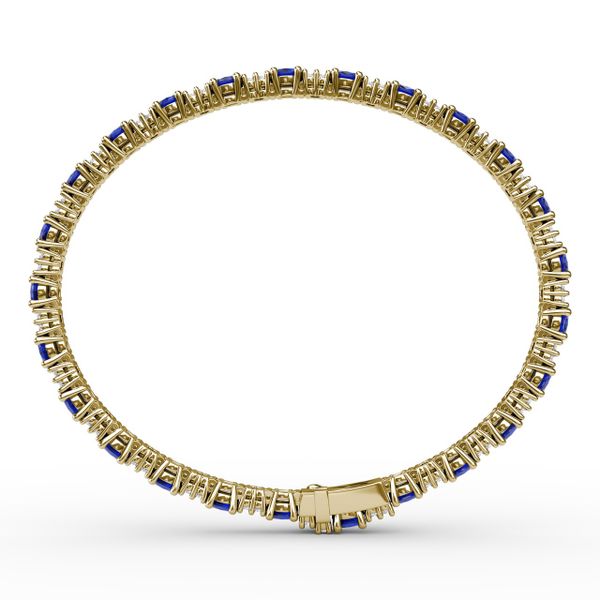 Alternating Sapphire and Diamond Bracelet Image 3 Falls Jewelers Concord, NC
