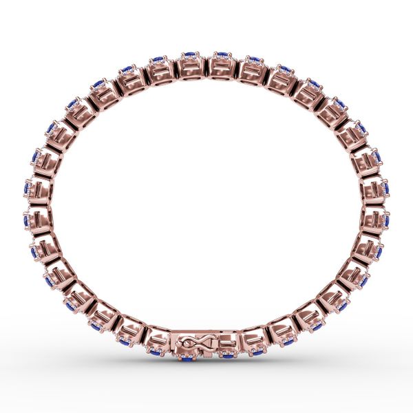Cushion Cut Sapphire and Diamond Bracelet Image 3 Conti Jewelers Endwell, NY