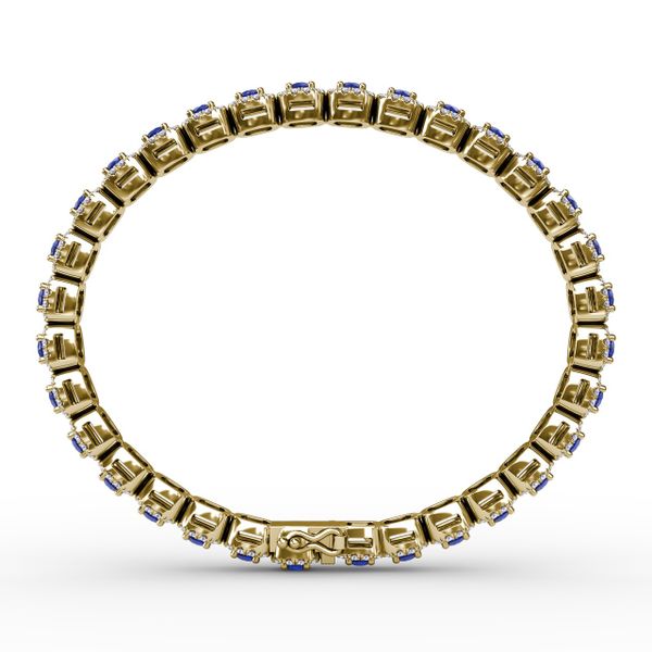 Cushion Cut Sapphire and Diamond Bracelet Image 3 Cornell's Jewelers Rochester, NY