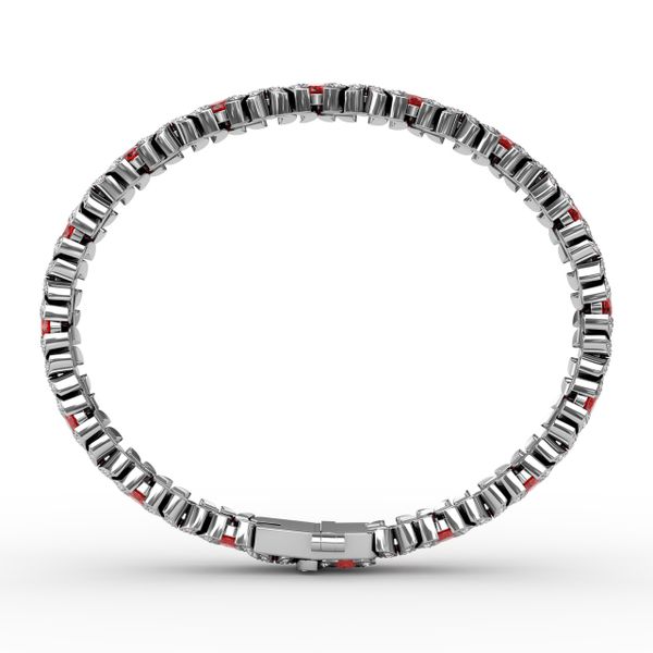 Wave Ruby and Diamond Bracelet Image 3 Conti Jewelers Endwell, NY