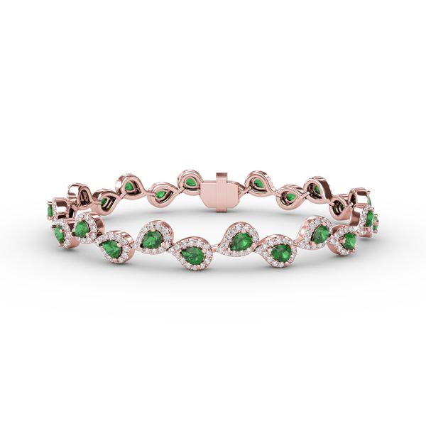 Decorated Emerald and Diamond Bracelet  Perry's Emporium Wilmington, NC