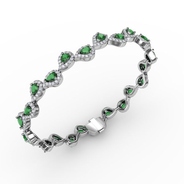 Decorated Emerald and Diamond Bracelet  Image 2 D. Geller & Son Jewelers Atlanta, GA