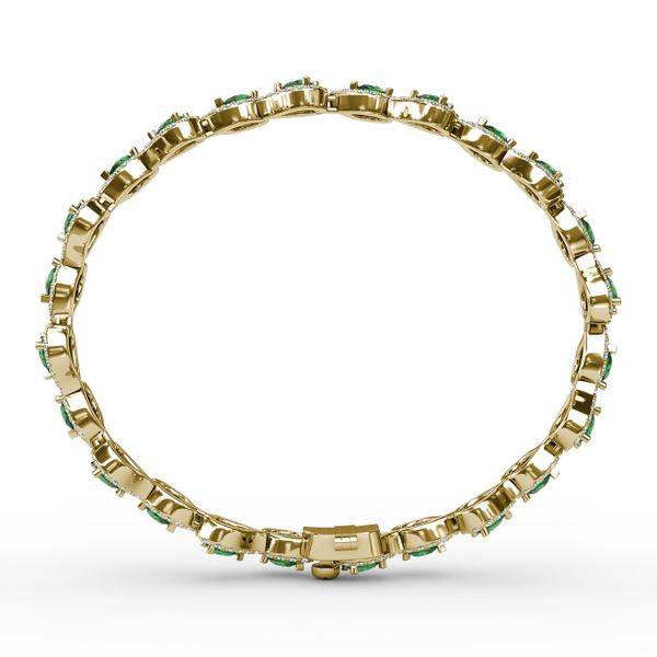 Decorated Emerald and Diamond Bracelet  Image 3 Selman's Jewelers-Gemologist McComb, MS