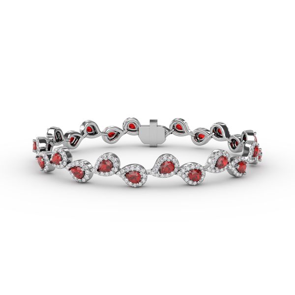Decorated Ruby and Diamond Bracelet  Selman's Jewelers-Gemologist McComb, MS