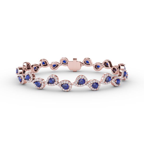 Decorated Sapphire and Diamond Bracelet  Conti Jewelers Endwell, NY