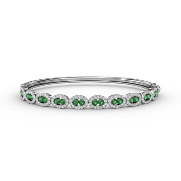 Whimsical Emerald & Diamond Bangle Gaines Jewelry Flint, MI