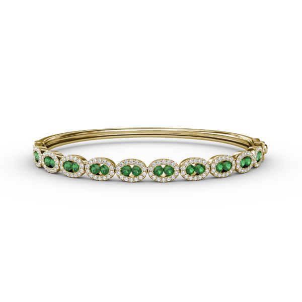 Whimsical Emerald & Diamond Bangle D. Geller & Son Jewelers Atlanta, GA