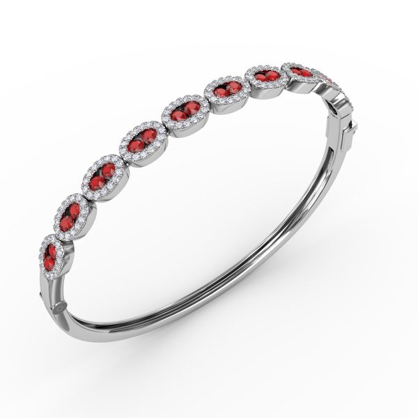 Whimsical Ruby & Diamond Bangle Image 2 Graham Jewelers Wayzata, MN