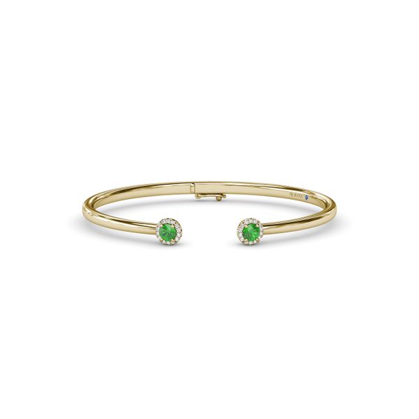 Halo Emerald and Diamond Bangle  Parris Jewelers Hattiesburg, MS