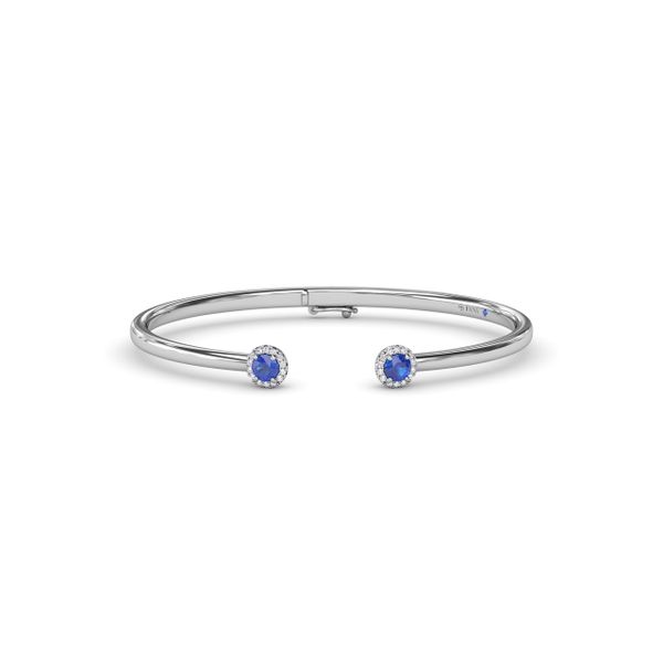 Halo Sapphire and Diamond Bangle  Parris Jewelers Hattiesburg, MS