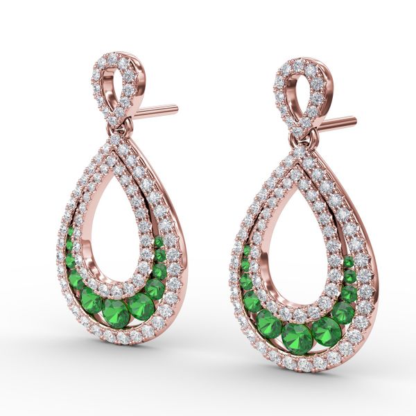 Bedazzled Drop Earrings  Image 2 Milano Jewelers Pembroke Pines, FL