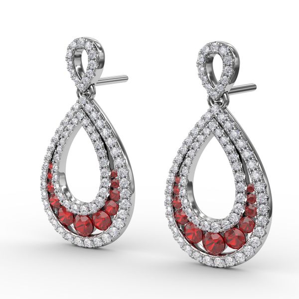 Bedazzled Drop Earrings  Image 2 Sanders Diamond Jewelers Pasadena, MD