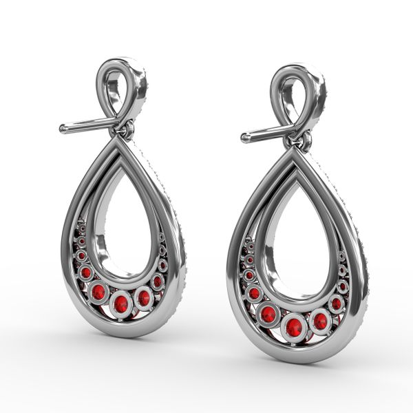 Bedazzled Drop Earrings  Image 3 Milano Jewelers Pembroke Pines, FL