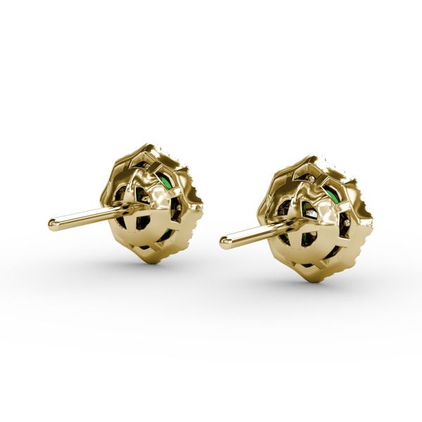 Striking Emerald and Diamond Stud Earrings Image 3 Mesa Jewelers Grand Junction, CO