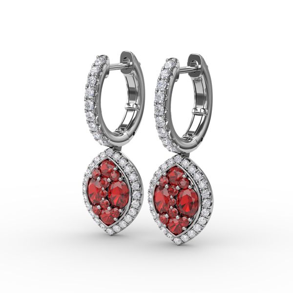 Marquise Shaped Dangle Earrings  Image 2 Castle Couture Fine Jewelry Manalapan, NJ