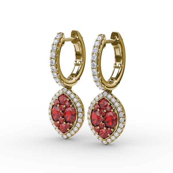 Marquise Shaped Dangle Earrings  Image 2 Milano Jewelers Pembroke Pines, FL