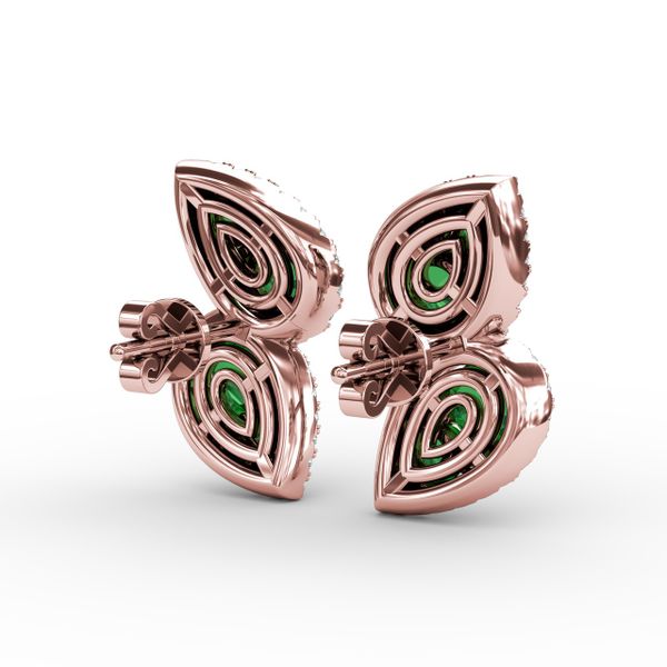 Teardrop Emerald and Diamond Earrings Image 3 Castle Couture Fine Jewelry Manalapan, NJ