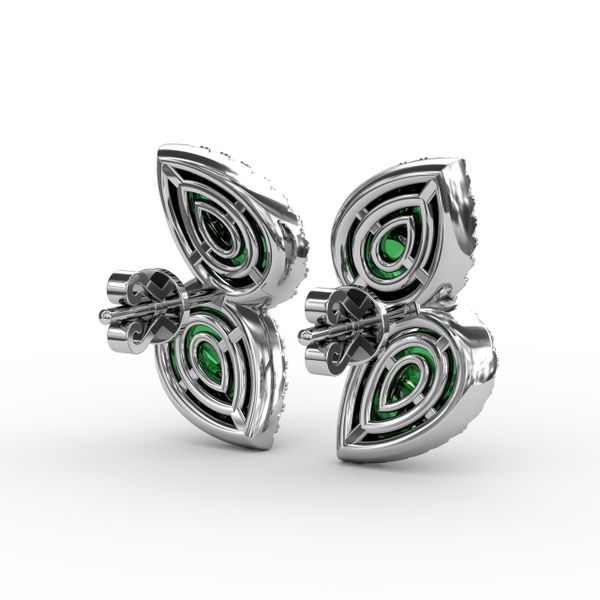 Teardrop Emerald and Diamond Earrings Image 3 Selman's Jewelers-Gemologist McComb, MS