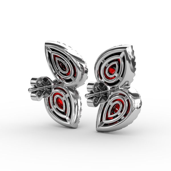 Teardrop Ruby and Diamond Earrings Image 3 Reed & Sons Sedalia, MO