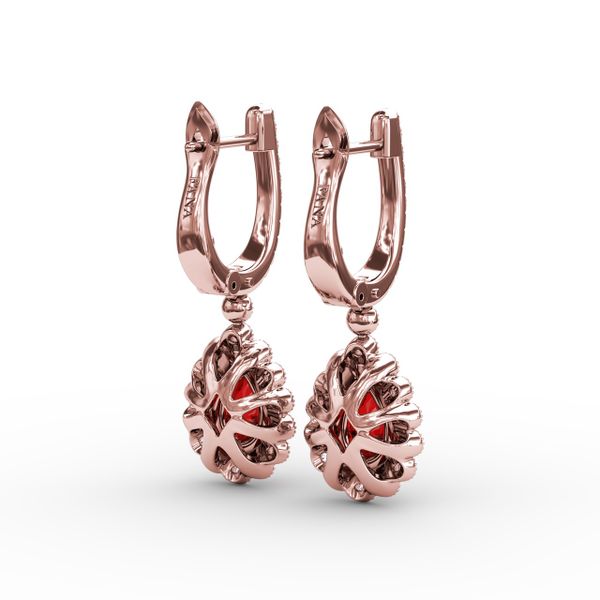 Pear-Shaped Ruby and Diamond Earrings  Image 3 LeeBrant Jewelry & Watch Co Sandy Springs, GA