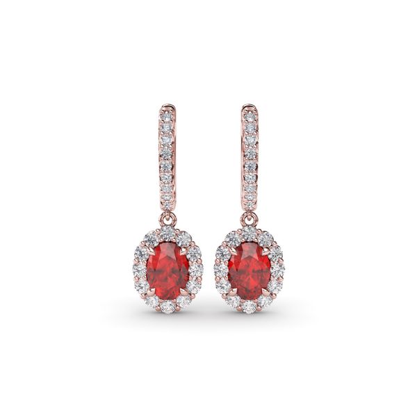 Dazzling Ruby and Diamond Drop Earrings LeeBrant Jewelry & Watch Co Sandy Springs, GA