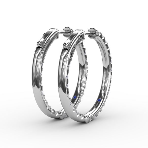 2.07ct Diamond Hoop Earrings Image 3 LeeBrant Jewelry & Watch Co Sandy Springs, GA