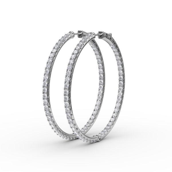 4.32ct Diamond Hoop Earrings J. Thomas Jewelers Rochester Hills, MI