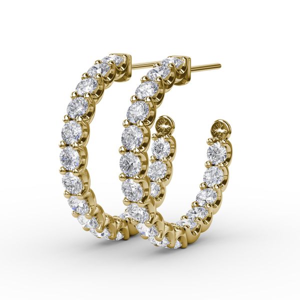 3.1ct Diamond Hoop Earrings  Parris Jewelers Hattiesburg, MS