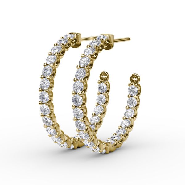 4.1ct Diamond Hoop Earrings J. Thomas Jewelers Rochester Hills, MI