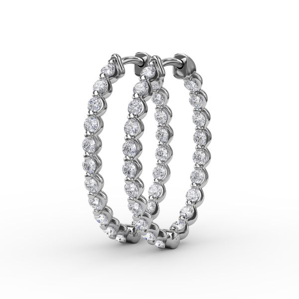 1.4ct Diamond Hoop Earrings LeeBrant Jewelry & Watch Co Sandy Springs, GA