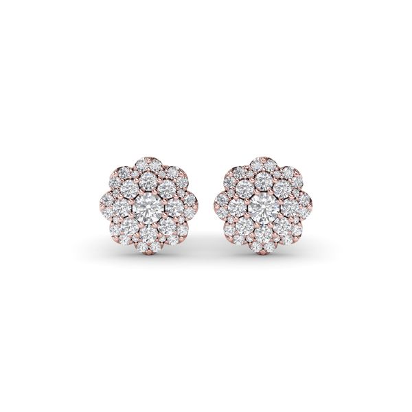 Floral Diamond Stud Earrings  Parris Jewelers Hattiesburg, MS