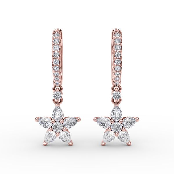 Diamond Star Drop Earrings  Image 2 Parris Jewelers Hattiesburg, MS