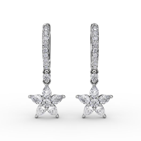 Catalina Diamond Star Drop Earrings Image 2 John Herold Jewelers Randolph, NJ