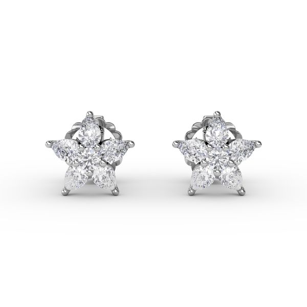 Shine Bright Diamond Star Stud Earrings  John Herold Jewelers Randolph, NJ