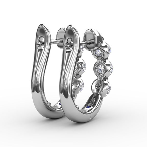 Dainty and Delightful Diamond Hoop Earrings  Image 3 J. Thomas Jewelers Rochester Hills, MI