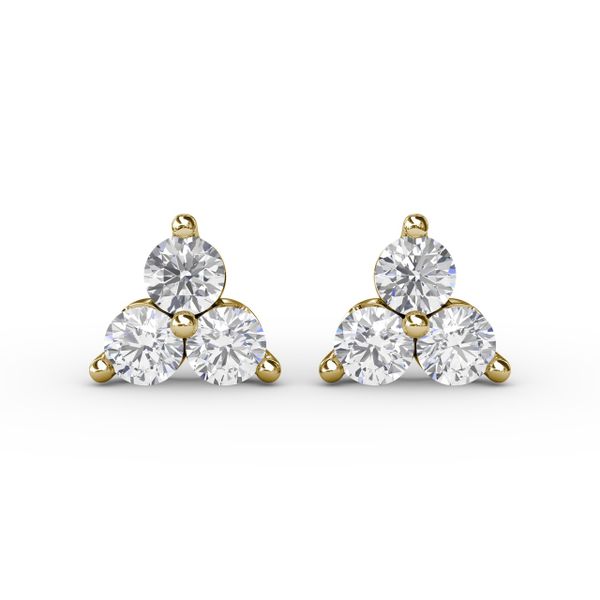 Diamond Cluster Triangle Stud Earrings  LeeBrant Jewelry & Watch Co Sandy Springs, GA