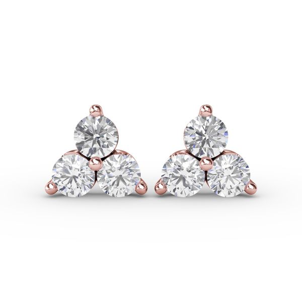 Diamond Cluster Triangle Stud Earrings  Lake Oswego Jewelers Lake Oswego, OR