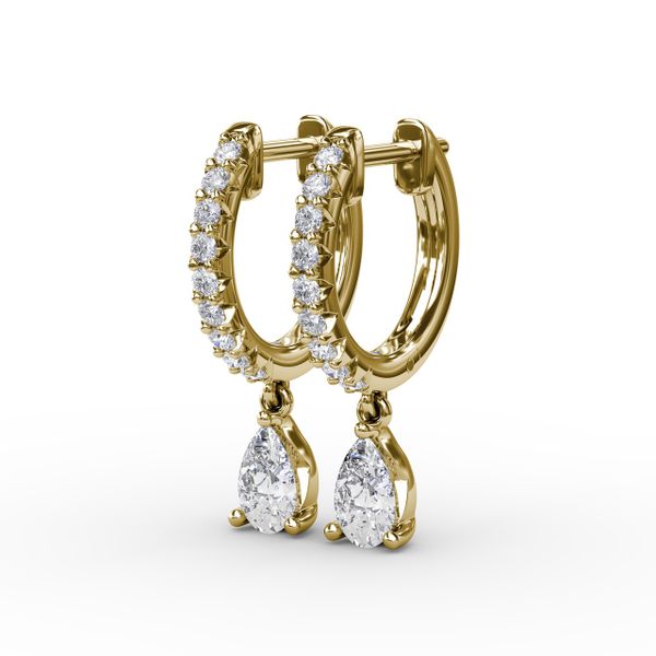 Teardrop Diamond Drop Earrings  Harris Jeweler Troy, OH