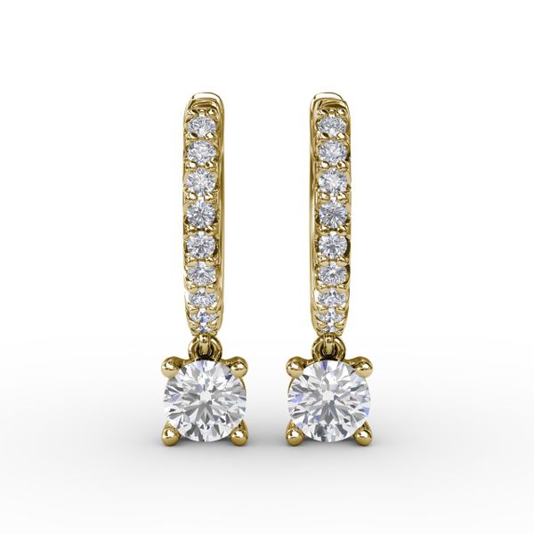 Single Diamond Drop Earrings Image 2 Lake Oswego Jewelers Lake Oswego, OR