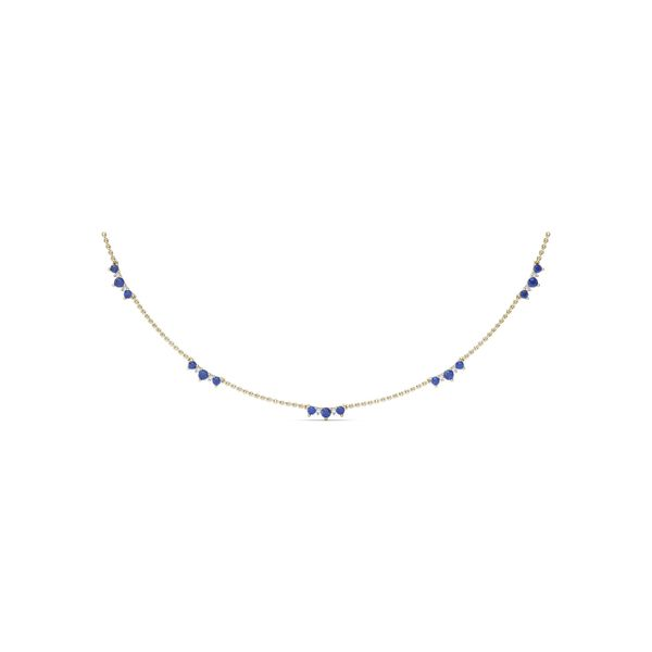 Fana Five Stone Sapphire and Diamond Station Necklace, Castle Couture Fine  Jewelry