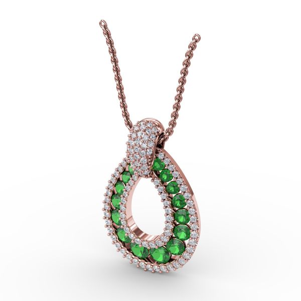 Steal The Spotlight Emerald and Diamond Pendant  Image 2 Graham Jewelers Wayzata, MN