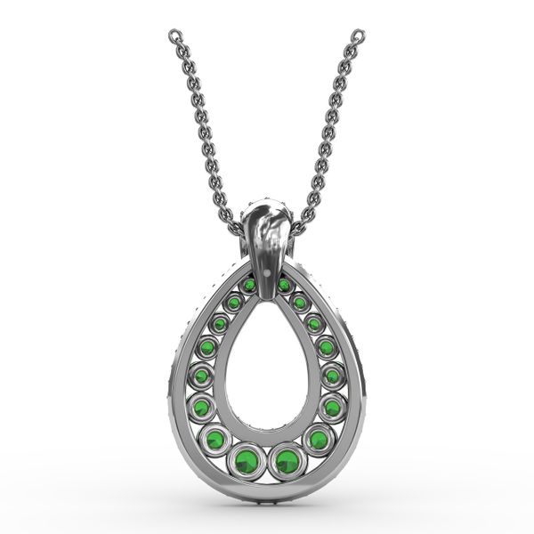 Steal The Spotlight Emerald and Diamond Pendant  Image 3 Conti Jewelers Endwell, NY