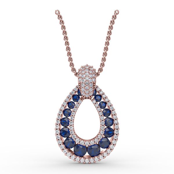 Steal The Spotlight Sapphire and Diamond Pendant  J. Thomas Jewelers Rochester Hills, MI