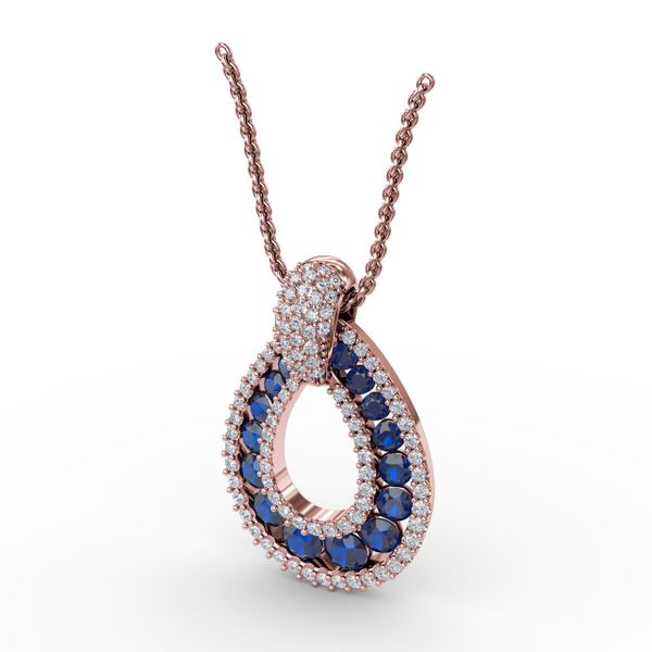 Steal The Spotlight Sapphire and Diamond Pendant  Image 2 Selman's Jewelers-Gemologist McComb, MS