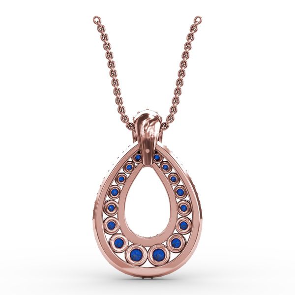 Steal The Spotlight Sapphire and Diamond Pendant  Image 3 J. Thomas Jewelers Rochester Hills, MI