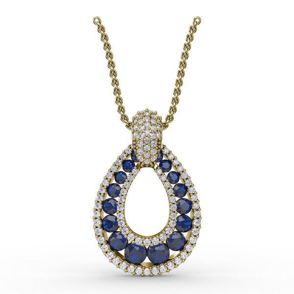 Steal The Spotlight Sapphire and Diamond Pendant  P.K. Bennett Jewelers Mundelein, IL