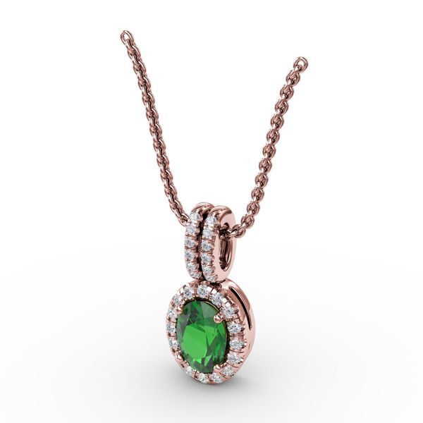 Sophisticated Emerald and Diamond Pendant  Image 2 Reed & Sons Sedalia, MO